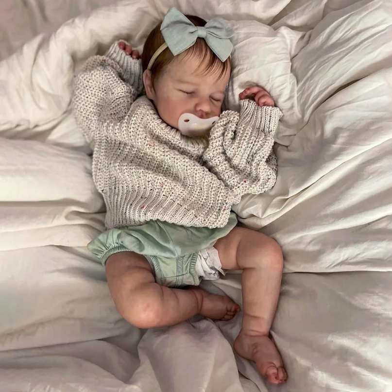 Full Silicone Baby Doll-20 in Reborn Baby Dolls Silicone Full Body, Realistic Babys Doll, Anatomically Correct Girl, Real Life Reborn Dolls with Accessories